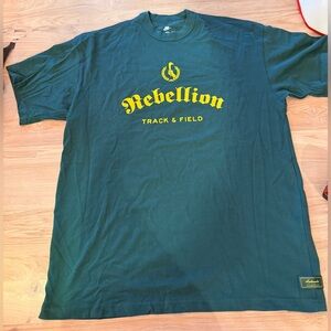 Nike Rebellion Green and Yellow Track & Field Tee